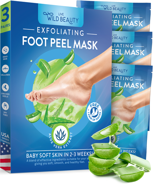 Live Wild Beauty Foot Peel Mask 3 Pack